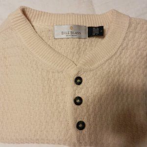 Men's Sweater, Size L, by Bill Blass, Button Neck and Long Sleeves, Never Worn